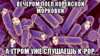 вечером поел корейской морковки а утром уже слушаешь k-pop
