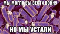 мы могли бы вести войну но мы устали