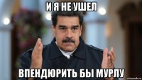 и я не ушел впендюрить бы мурлу