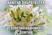 анютка доброго утра солнечно кофейного денечка