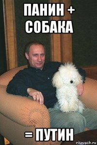 панин + собака = путин