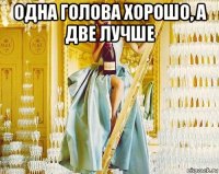 одна голова хорошо, а две лучше 