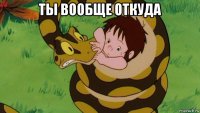 ты вообще откуда 