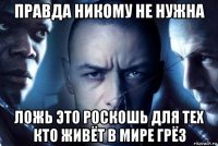 правда никому не нужна ложь это роскошь для тех кто живёт в мире грёз