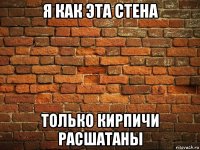 я как эта стена только кирпичи расшатаны