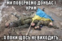 ми повернемо донбас і крим а поки щось не виходить
