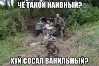 чё такой наивный? хуй сосал ванильный?