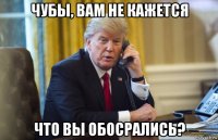 чубы, вам не кажется что вы обосрались?