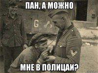 пан, а можно мне в полицаи?