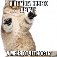 я не могу ничего делать у меня отчетность