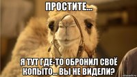 простите... я тут где-то обронил своё копыто... вы не видели?