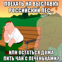 поехать на выставку российский лес... или остаться дома пить чай с печеньками?
