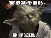 лапку зайчика иб вижу здесь я