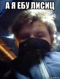 а я ебу лисиц 