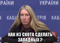  как из скота сделать западных ?