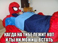  кагда на тибе лежит кот и ты ни можиш встать