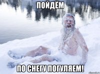 пойдём по снегу погуляем!
