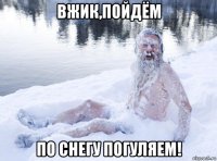 вжик,пойдём по снегу погуляем!