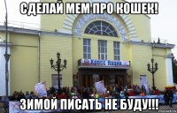 сделай мем про кошек! зимой писать не буду!!!