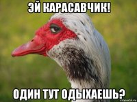 эй карасавчик! один тут одыхаешь?
