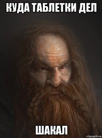 куда таблетки дел шакал