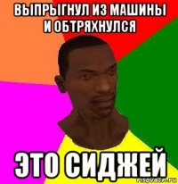 выпрыгнул из машины и обтряхнулся это сиджей