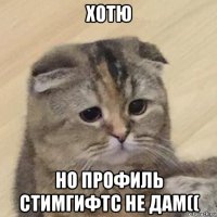 хотю но профиль стимгифтс не дам((