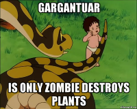 gargantuar is only zombie destroys plants