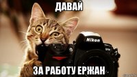 давай за работу ержан
