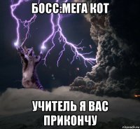 босс:мега кот учитель я вас прикончу