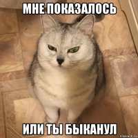 мне показалось или ты быканул