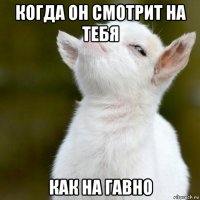 когда он смотрит на тебя как на гавно