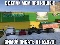 сделай мем про кошек! зимой писать не буду!!!