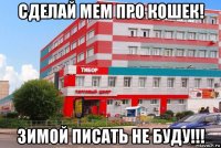 сделай мем про кошек! зимой писать не буду!!!