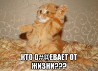  кто о#@евает от жизни???