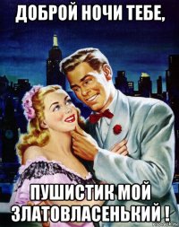 доброй ночи тебе, пушистик мой златовласенький !