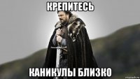 крепитесь каникулы близко