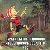  пуратин бежит к лососю чтобы лосось сосал его нос