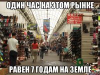 один час на этом рынке равен 7 годам на земле