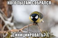 кого ты там собрался синициировать?