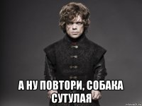  а ну повтори, собака сутулая