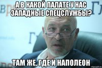 а в какой палате у нас западные спецслужбы? там же, где и наполеон