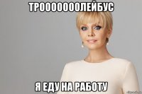 трооооооолейбус я еду на работу