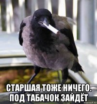  старшая тоже ничего. под табачок зайдёт