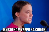  животное! убери за собой!