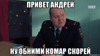привет андрей ну обними комар скорей