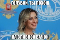 голубой, ты похож на сливной бачок