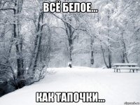 всё белое... как тапочки...