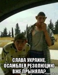  слава украине. осамблея резолюцию вже прыняла?