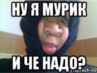 ну я мурик и че надо?